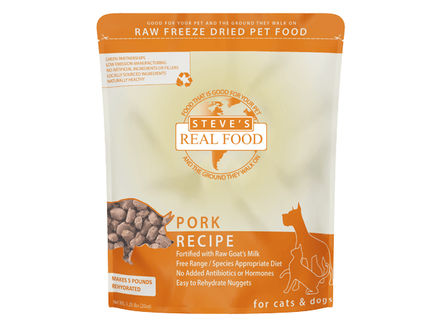 Steve's Real Food - Freeze - Dried Raw Dog Food Pork Recipe
