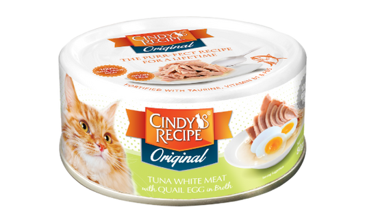 Cindy's Recipe 金槍魚 鵪鶉蛋 貓罐頭 70g