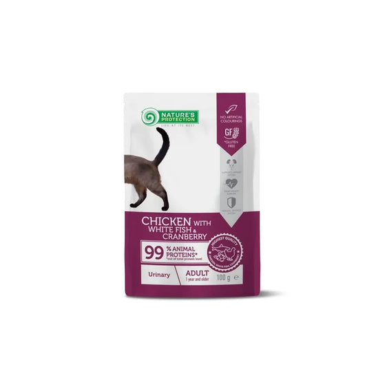 Nature's Protection 保然 雞肉+白魚+蔓越莓成貓泌尿護理貓主食濕糧100g