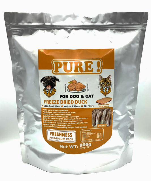 PURE! 凍乾鴨肉條 800g