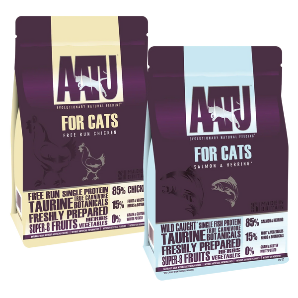 AATU - Chicken & Salmon Dry Cat Food Bundle