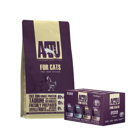 AATU - Chicken Dry & Wet Cat Food Variety Bundle