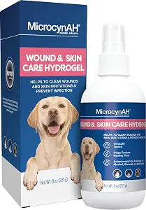 MicrocynAH - MicrocynAH Wound & Skin Care Hydrogel for Pets, Fast - Acting Antimicrobial Gel for Dogs, Cats & Horses, Clean Wounds & Prevent Infection, No Alcohol, Steroids or Antibiotics, Clinically Tested, 8oz