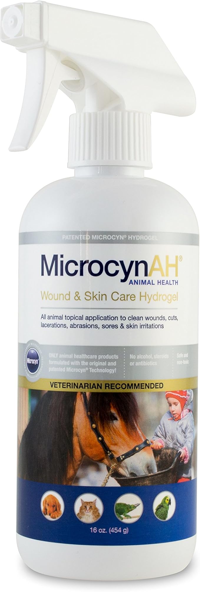 MicrocynAH - MicrocynAH Wound and Skin Care Sprayable Hydrogel, 16 - Ounce