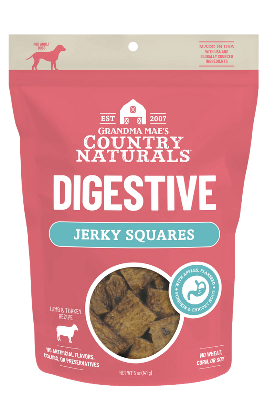 Country Natural's - Digestive Support Jerky Squares, Lamb & Turkey