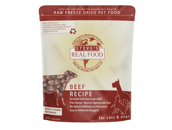 Steve's Real Food - Freeze - Dried Raw Dog Food Beef Recipe