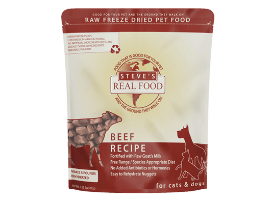 Steve's Real Food - Freeze - Dried Raw Dog Food Beef Recipe