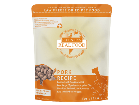 Steve's Real Food - Freeze - Dried Raw Dog Food Pork Recipe