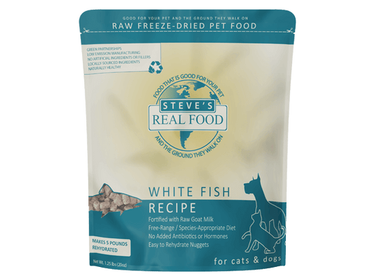 Steve's Real Food - Freeze - Dried Raw Dog Food White Fish Recipe