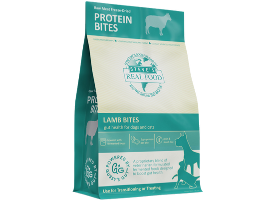 Steve's Real Food - Steve's Lamb Protein Bites  -  Freeze - Dried Gut Health Treats for Dogs and Cats